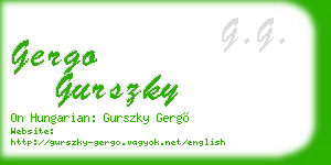 gergo gurszky business card